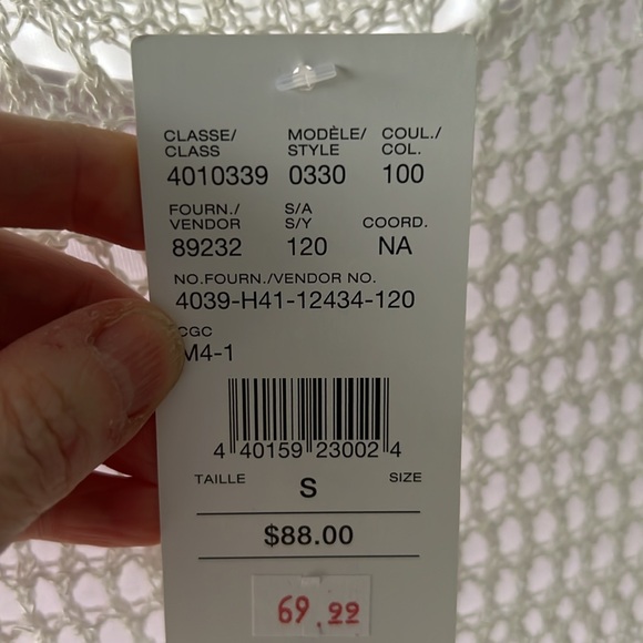 NWT Laura Petite Crochet Top with Lining - Picture 6 of 6